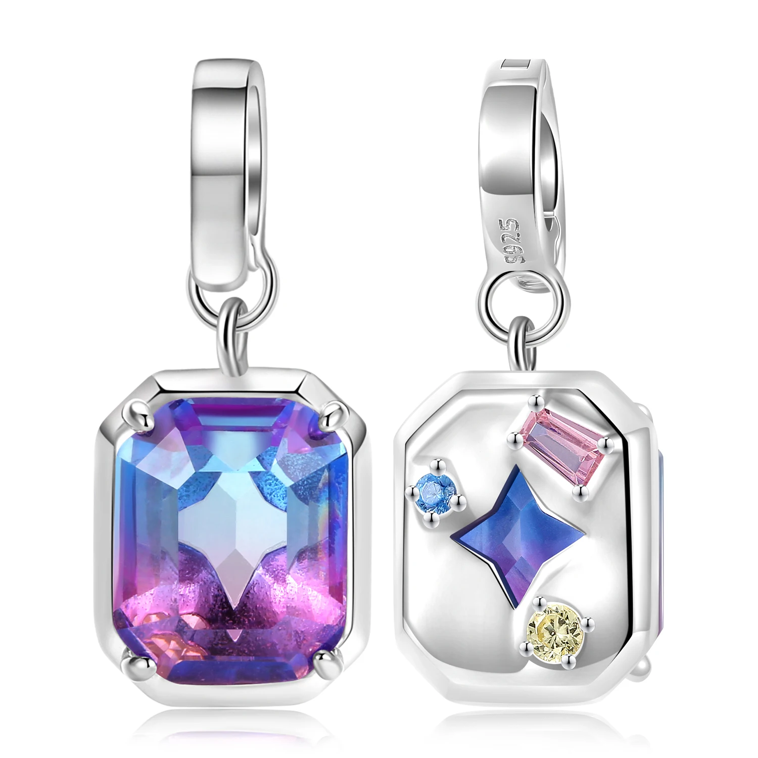 KATAOKA Square Shaped Pendant Color Zircon 925 Sterling Silver Bow Charms for Women Diy Making Bracelet
KATAOKA Square Shaped Pendant Color Zircon 925 Sterling Silver Bow Charms for Women Diy Making Bracelet