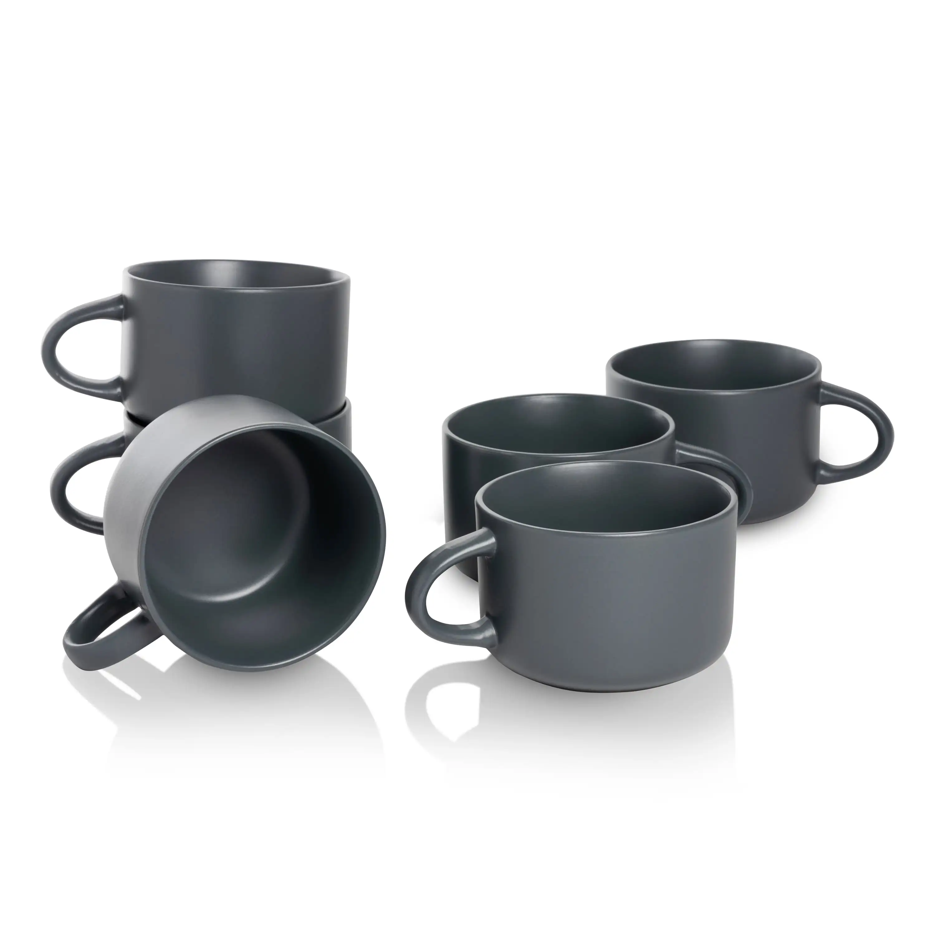 4.75" and 22 oz Oversized Mug, Set of 6, Charcoal Gray
4.75" and 22 oz Oversized Mug, Set of 6, Charcoal Gray