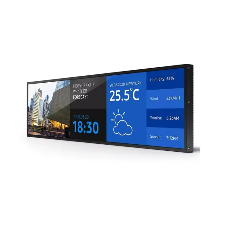 Bar Screen Advertising Machine Long Bar Screen Electronic Water Sign Display Promotion Display Vertical Full Screen