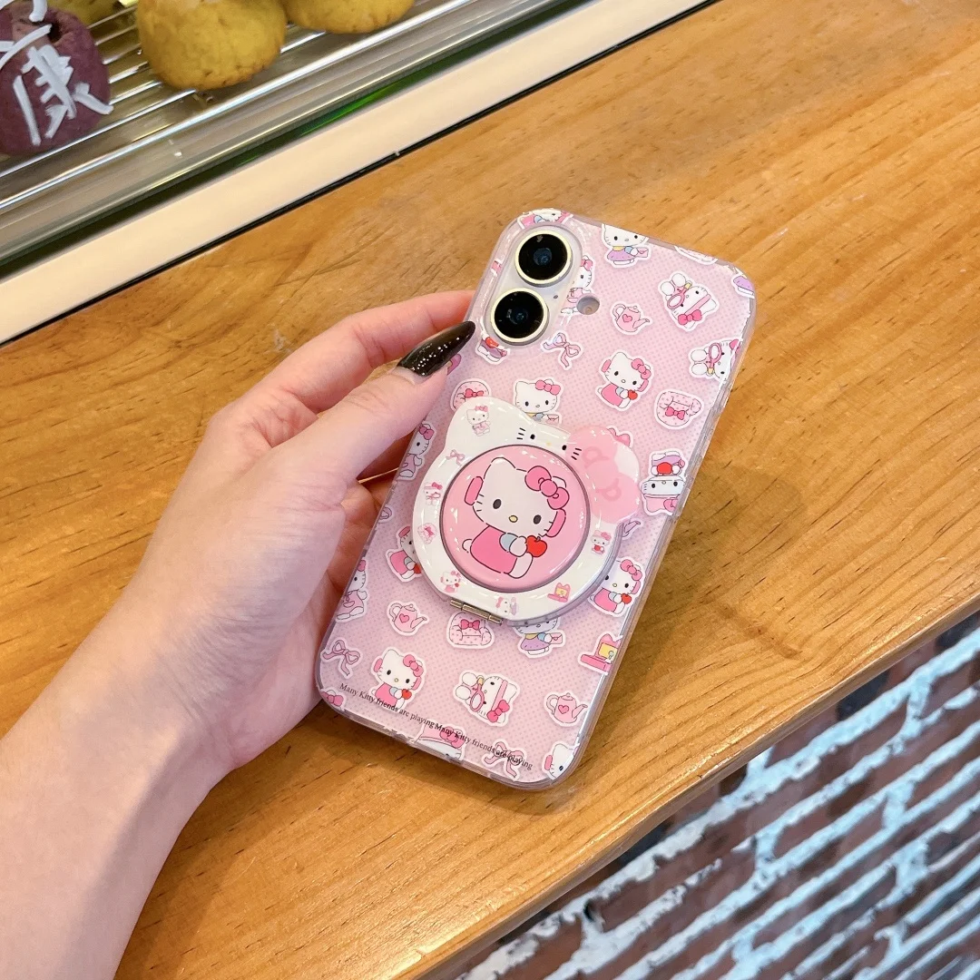 Pink Polka Dot Cute Hello Kitty Ring Magnetic Grip Tok Phone Stand Holder Phone Case for IPhone 16 15 14 13 Pro Max Back Cover
Pink Polka Dot Cute Hello Kitty Ring Magnetic Grip Tok Phone Stand Holder Phone Case for IPhone 16 15 14 13 Pro Max Back Cover