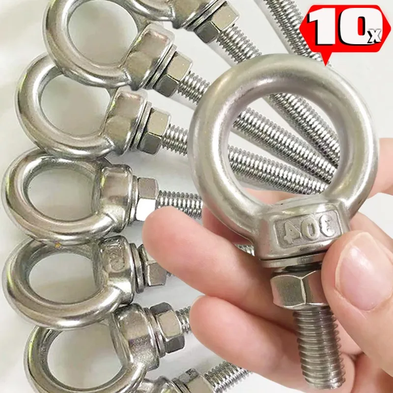 M4 M5 M6 M8 Eye Bolt Screw for Lifting Equipment Heavy Duty Eye Screws Excellent Resistance for Hanging Decor Supports Cables
M4 M5 M6 M8 Eye Bolt Screw for Lifting Equipment Heavy Duty Eye Screws Excellent Resistance for Hanging Decor Supports Cables