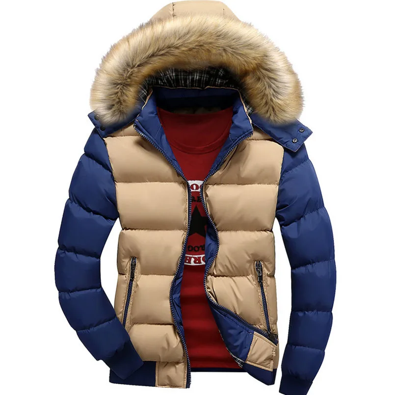 Fur Collar Men's Winter Jacket Hooded Thick Warm Patchwork Winter Coat Men Plus Size Down Brand Men-Clothing Quilted Parka Nice
Fur Collar Men's Winter Jacket Hooded Thick Warm Patchwork Winter Coat Men Plus Size Down Brand Men-Clothing Quilted Parka Nice