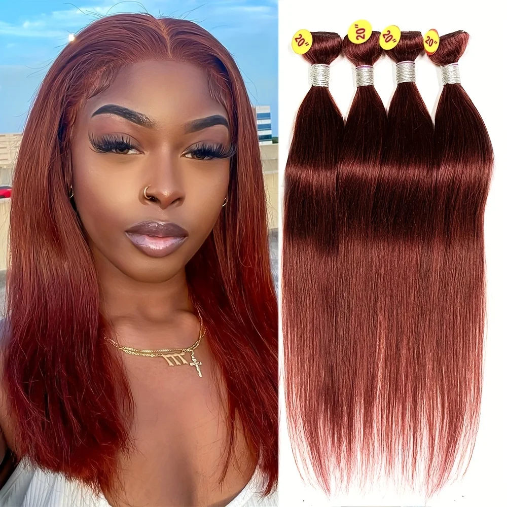 33 # Каштановые красновато-коричневые прямые пучки костей с фронтальной застежкой 4x4 Перуанская кружевная застежка с пучками плетения волос
33 # Каштановые красновато-коричневые прямые пучки костей с фронтальной застежкой 4x4 Перуанская кружевная застежка с пучками плетения волос