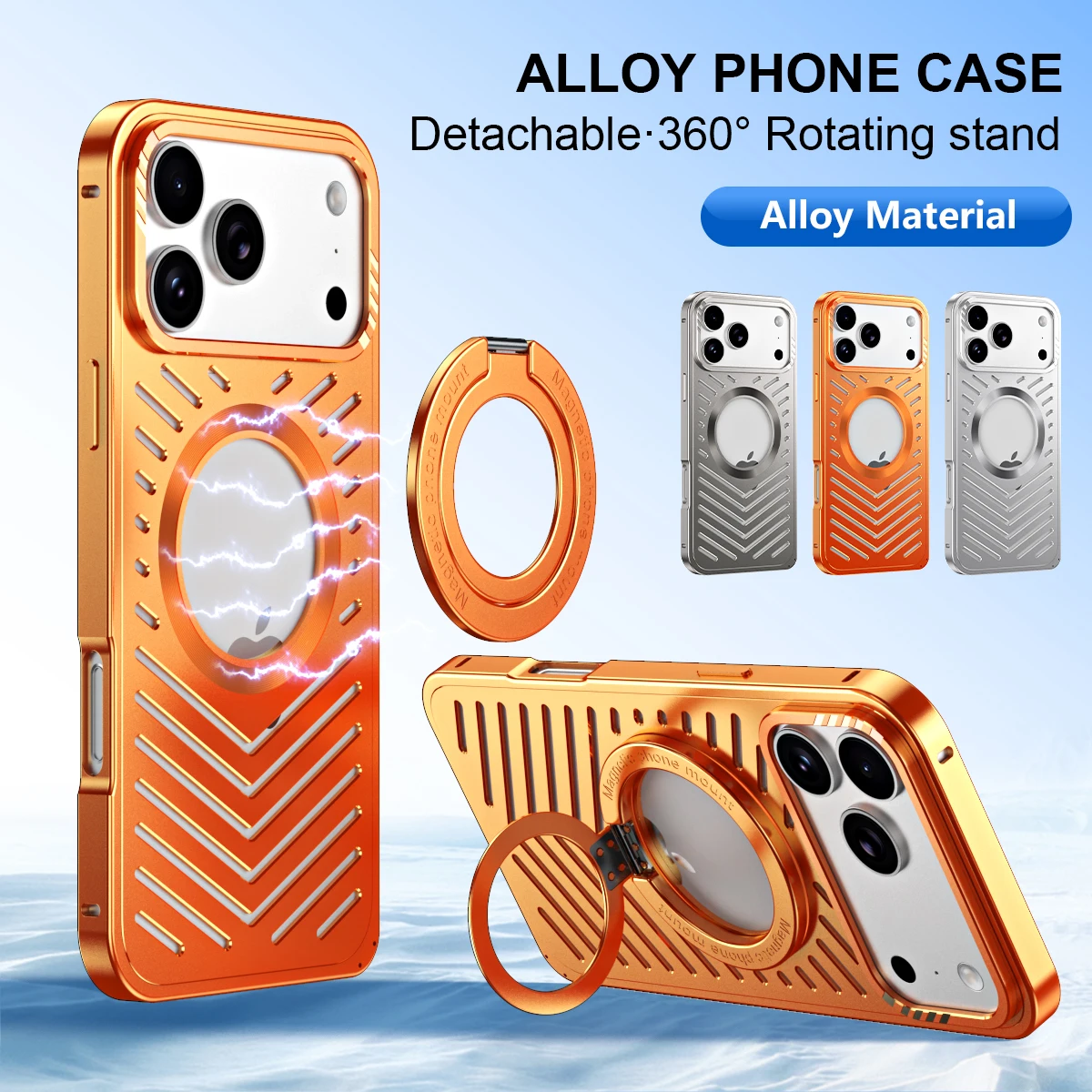 Aluminum Alloy Heat Dissipation Case for iPhone 17 Pro Max 16 15 14 13 12 Strong Magnetic Holder Metal Anti-Fall Breathable Case
Aluminum Alloy Heat Dissipation Case for iPhone 17 Pro Max 16 15 14 13 12 Strong Magnetic Holder Metal Anti-Fall Breathable Case