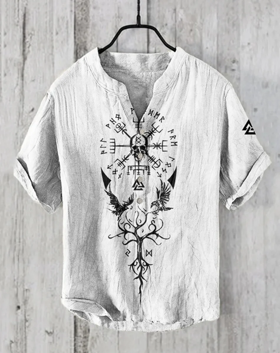 Men's Shirt Ethnic Style 3D Printing Viking Men's Fashion Plus Size Button Stand Collar Short Sleeve Shirt Men's Clothing Fast S
Men's Shirt Ethnic Style 3D Printing Viking Men's Fashion Plus Size Button Stand Collar Short Sleeve Shirt Men's Clothing Fast S