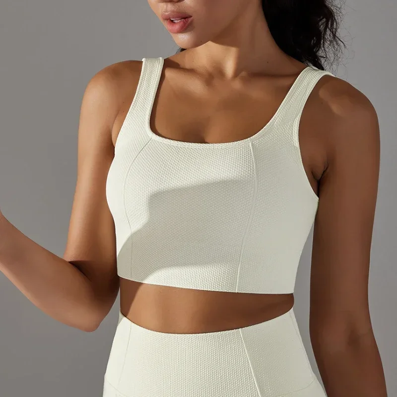 U-neck Seamless Knitted Dotted Yoga Tops Women's Gym Pilates Vest Padding Sport Yoga Clothing Fitness Women's Crop Tops
U-neck Seamless Knitted Dotted Yoga Tops Women's Gym Pilates Vest Padding Sport Yoga Clothing Fitness Women's Crop Tops