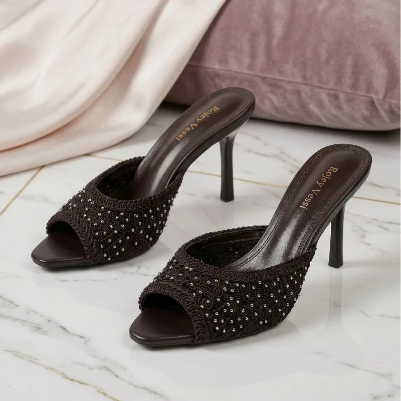 Women High-heel Sandals Classic Handmade Embroidery Mesh Cool Slippers Summer Open-toe Fish Mouth Cool Slippers Stiletto Sandals
Women High-heel Sandals Classic Handmade Embroidery Mesh Cool Slippers Summer Open-toe Fish Mouth Cool Slippers Stiletto Sandals