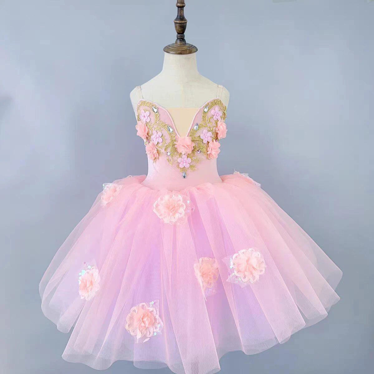 Ballerina Party Dress Children Girl Dance Costumes Flower Sequin Embroidery Gauzy Professional Romantic Tutu Ballet Dress
Ballerina Party Dress Children Girl Dance Costumes Flower Sequin Embroidery Gauzy Professional Romantic Tutu Ballet Dress