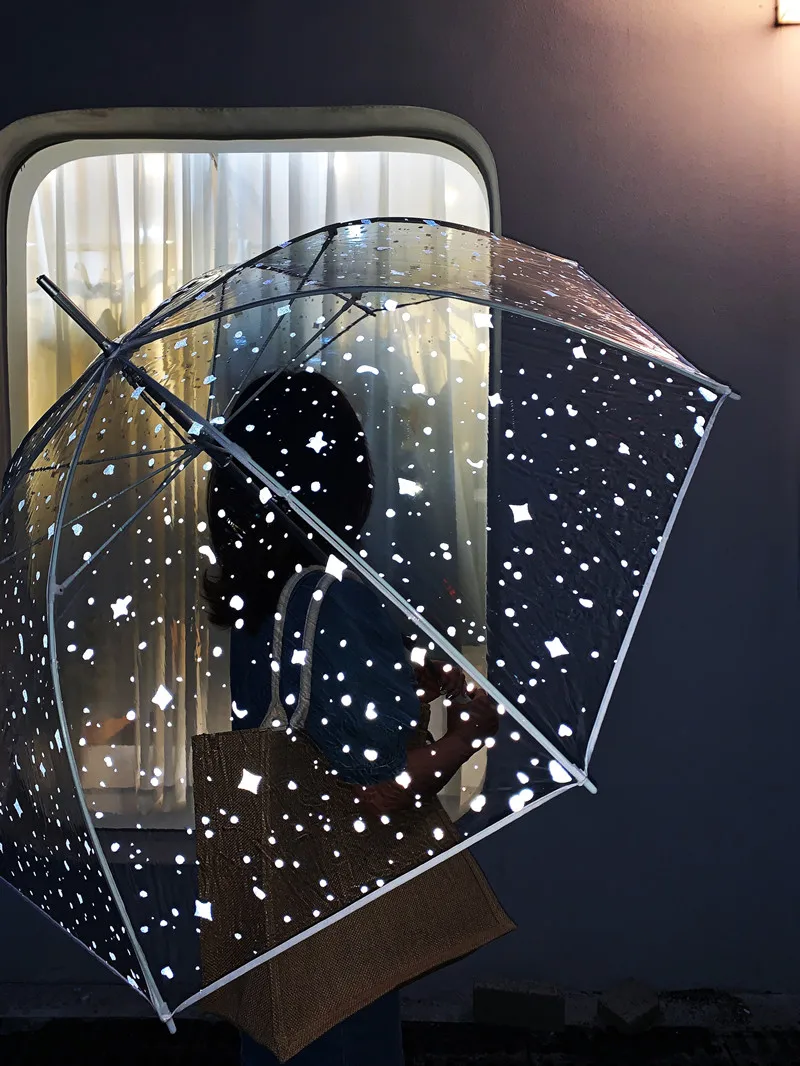 Transparent Long Handle Umbrella Artistic Fresh Arch Princess Umbrella Luminous Umbrella plus-Sized Windproof
Transparent Long Handle Umbrella Artistic Fresh Arch Princess Umbrella Luminous Umbrella plus-Sized Windproof