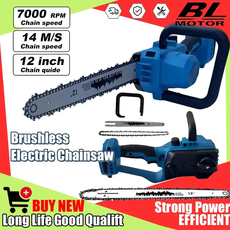 Hot Brushless Chainsaw 12 Inch with Auto Oiler Cordless Electric Saw for Tree Fit Makita Cutting & Logging Wood Cutting Tool
Hot Brushless Chainsaw 12 Inch with Auto Oiler Cordless Electric Saw for Tree Fit Makita Cutting & Logging Wood Cutting Tool