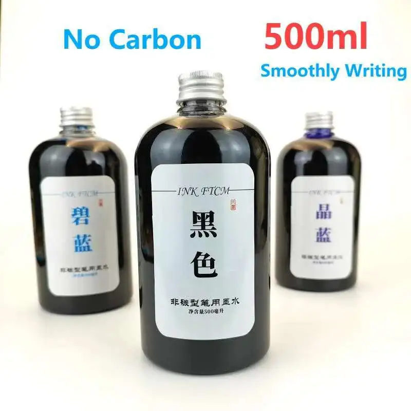 Non Carbon Fountain Pen Ink, 500ml Large Bottle, Practicing Calligraphy, Dyeing Cards, Drawing Lines ,writing Ink
Non Carbon Fountain Pen Ink, 500ml Large Bottle, Practicing Calligraphy, Dyeing Cards, Drawing Lines ,writing Ink