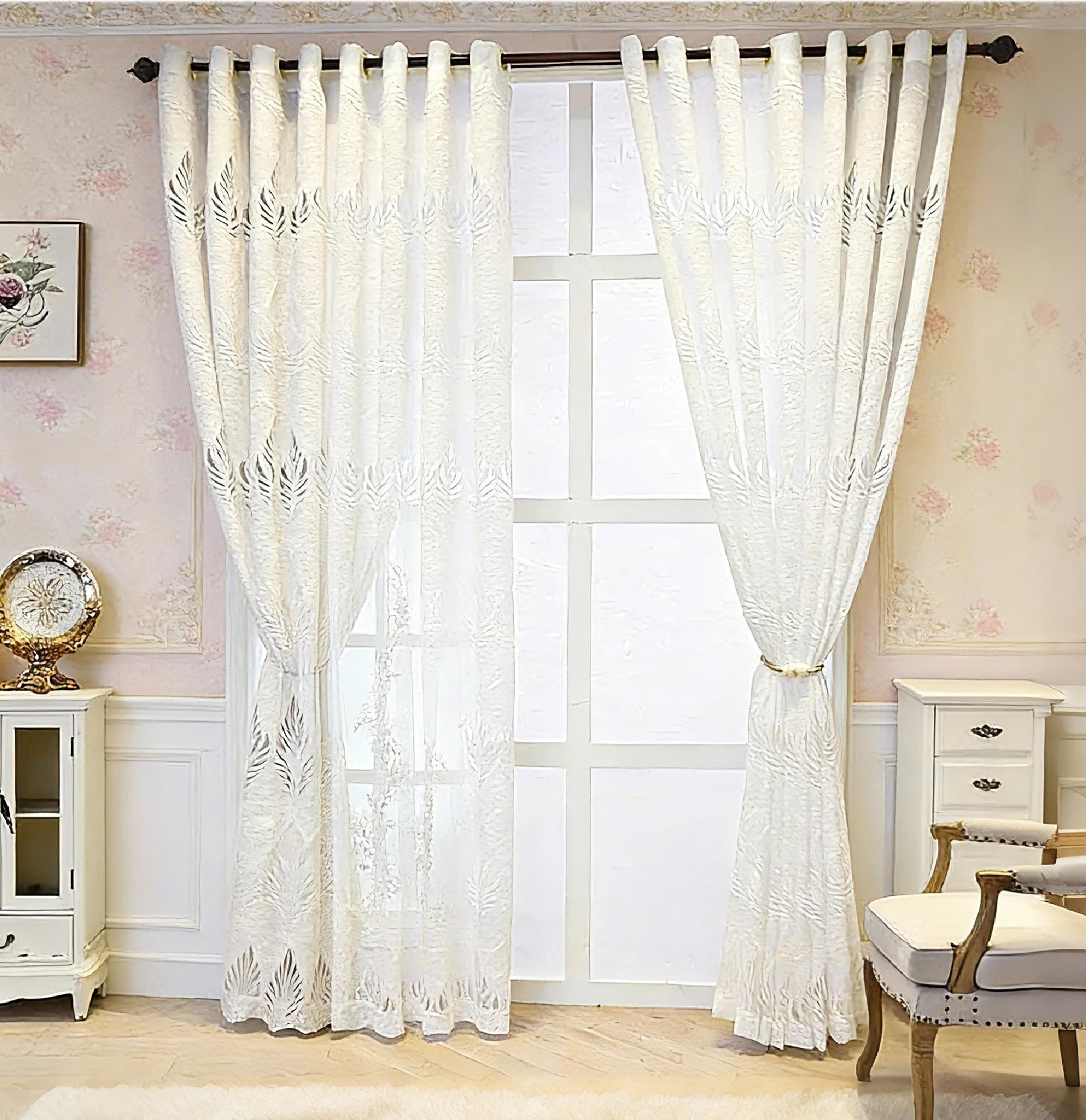 white floral European Curtains for Living Room Bedroom Elegant Sheer Curtains 1 Panels White Leaf Pattern Voile Drapes,
white floral European Curtains for Living Room Bedroom Elegant Sheer Curtains 1 Panels White Leaf Pattern Voile Drapes,