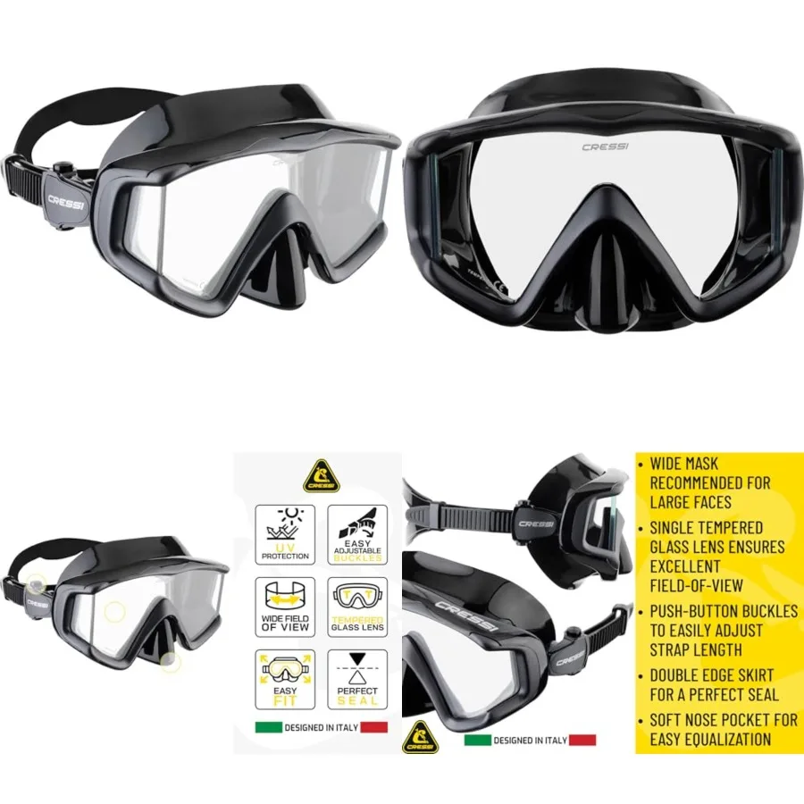 Perfect View Scuba Diving, Snorkeling Mask in Pure Comfortable Silicone - Available with Different Panoramic Lenses - Liberty T
Perfect View Scuba Diving, Snorkeling Mask in Pure Comfortable Silicone - Available with Different Panoramic Lenses - Liberty T