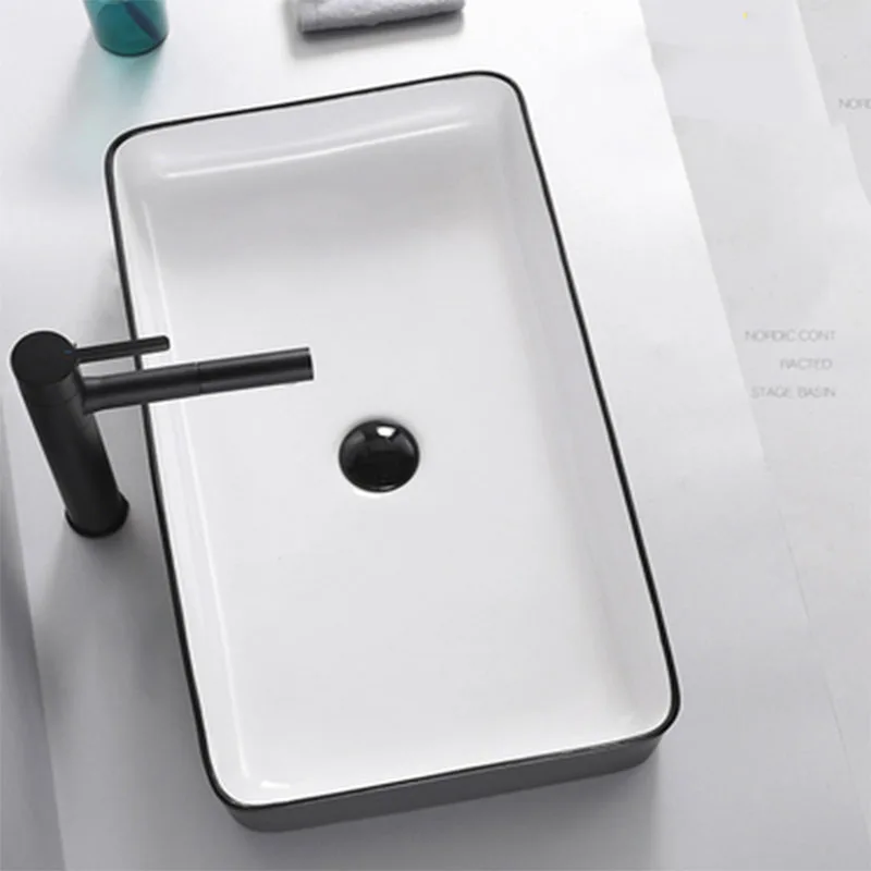 Household Simple Nordic Ceramic Washbasin Square Basin Black Bathroom European Style Art Washbasin
Household Simple Nordic Ceramic Washbasin Square Basin Black Bathroom European Style Art Washbasin