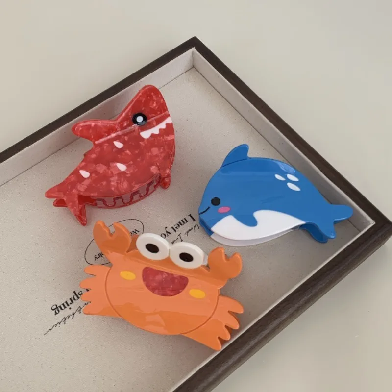 Cartoon Marine Animal Series Hair Claw Cute Design Shark Dolphin Acetate Hair Claw Clips for Women Girls Hair Accessories
Cartoon Marine Animal Series Hair Claw Cute Design Shark Dolphin Acetate Hair Claw Clips for Women Girls Hair Accessories