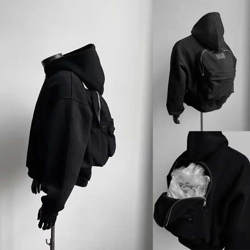 Новая мужская модная толстовка с капюшоном и длинными рукавами, весна-осень, уникальный дизайн рюкзака, свободная куртка на молнии, мужское повседневное пальто в стиле Харадзюку
Новая мужская модная толстовка с капюшоном и длинными рукавами, весна-осень, уникальный дизайн рюкзака, свободная куртка на молнии, мужское повседневное пальто в стиле Харадзюку