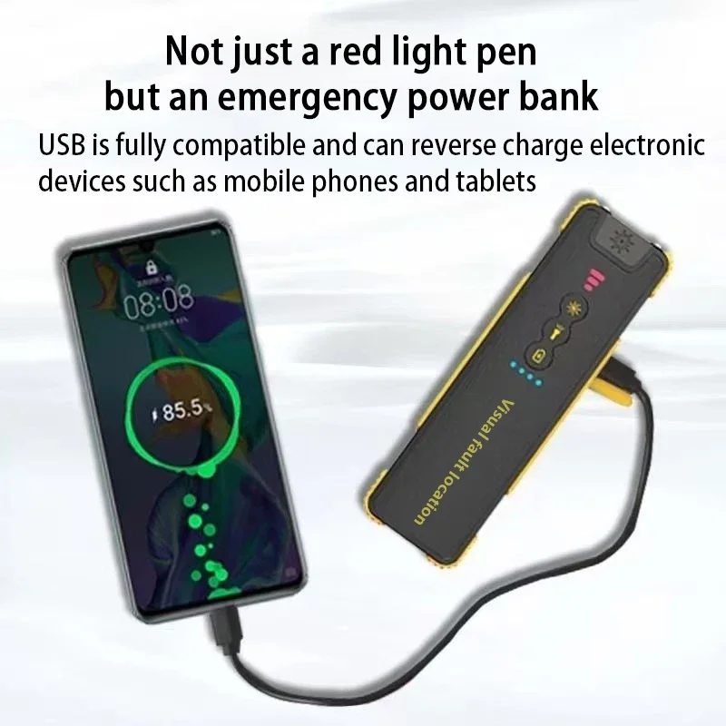 Rechargeable VFL with Power Bank 15mW Fiber Optic Laser Fault Locator & Cable Tester Pen 3200mAh Battery
Rechargeable VFL with Power Bank 15mW Fiber Optic Laser Fault Locator & Cable Tester Pen 3200mAh Battery