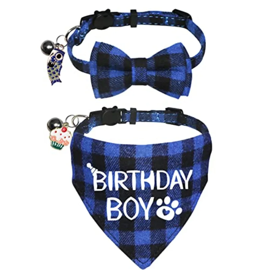 Ошейник для кошки на день рождения B Breakaway Plaid Cat Birthday B Collar с галстуком-бабочкой Bell Fish Cake Orment для кошек, котят, вечеринка по случаю дня рождения
Ошейник для кошки на день рождения B Breakaway Plaid Cat Birthday B Collar с галстуком-бабочкой Bell Fish Cake Orment для кошек, котят, вечеринка по случаю дня рождения