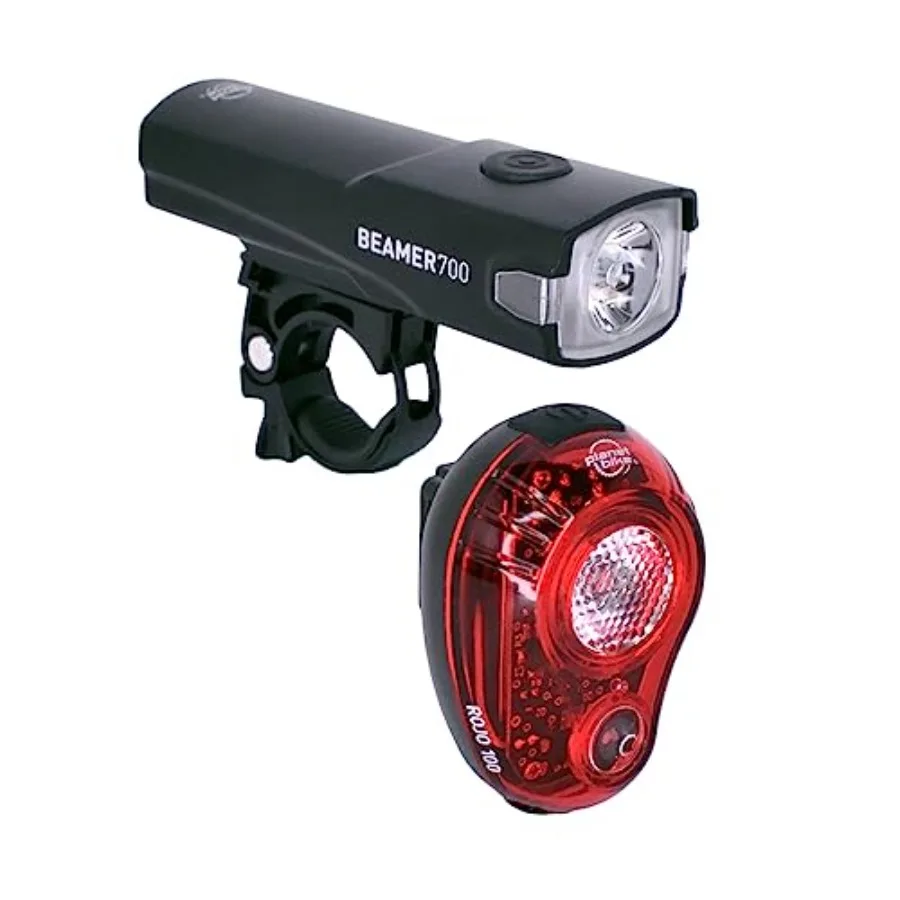 Beamer 700 and Rojo 100 Bike Light Set for cycling, aluminum alloy, black/red, ultra-bright with long battery life and waterpro
Beamer 700 and Rojo 100 Bike Light Set for cycling, aluminum alloy, black/red, ultra-bright with long battery life and waterpro