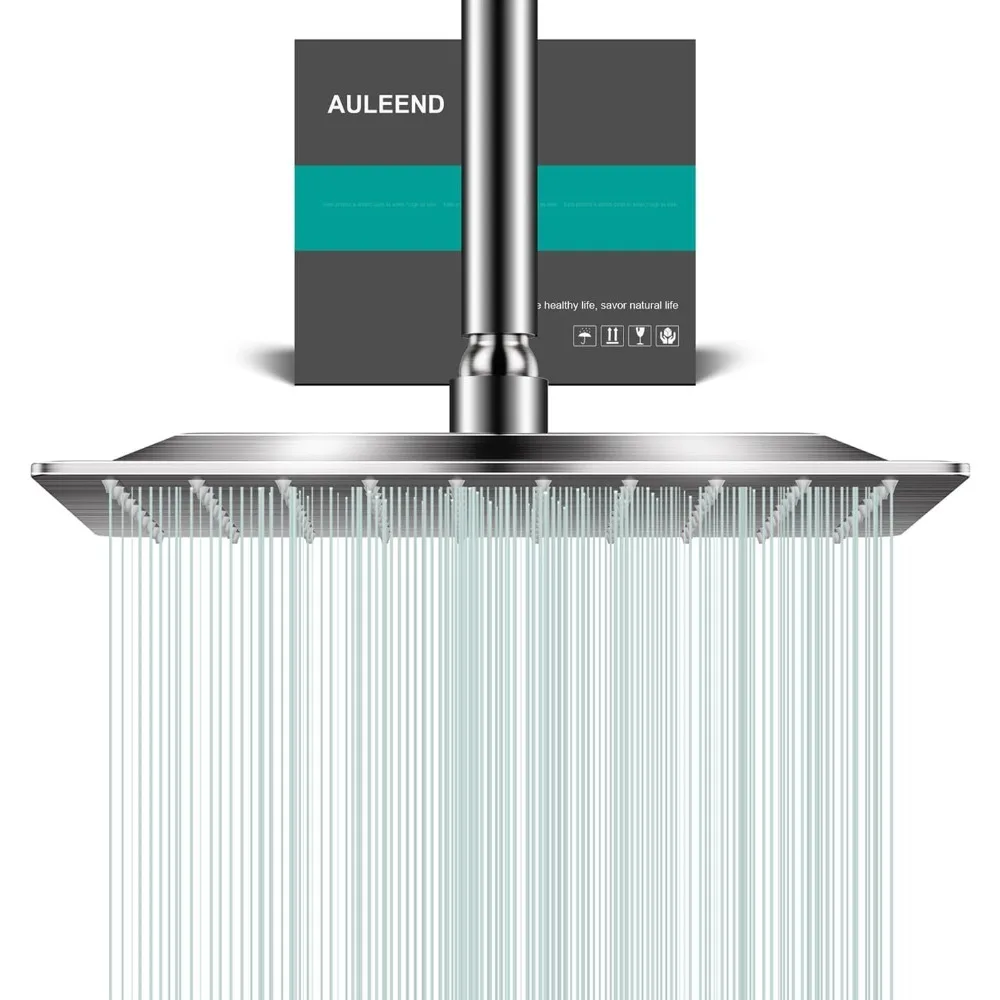 Rain Shower Head, High Flow Stainless Steel, Work with any decorative style, All Metal Rainfall Shower Head (Brushed Nickel)
Rain Shower Head, High Flow Stainless Steel, Work with any decorative style, All Metal Rainfall Shower Head (Brushed Nickel)