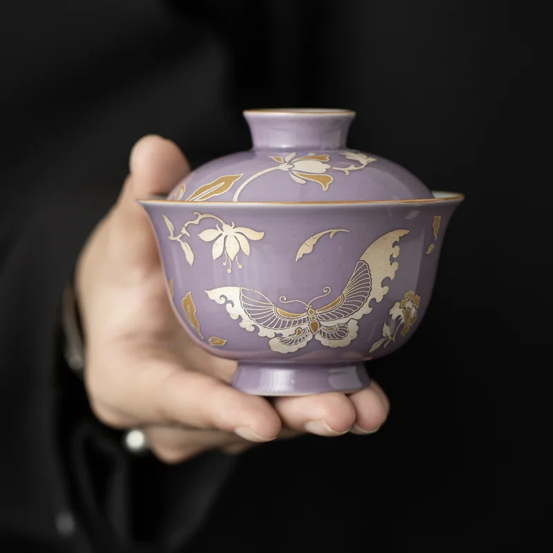 Ziqi Donglai Butterfly Фиолетовый Эркай Керамическая чайная чаша Ru Kiln Литерати Чайная посуда Чайная комната Чайный художник
Ziqi Donglai Butterfly Фиолетовый Эркай Керамическая чайная чаша Ru Kiln Литерати Чайная посуда Чайная комната Чайный художник