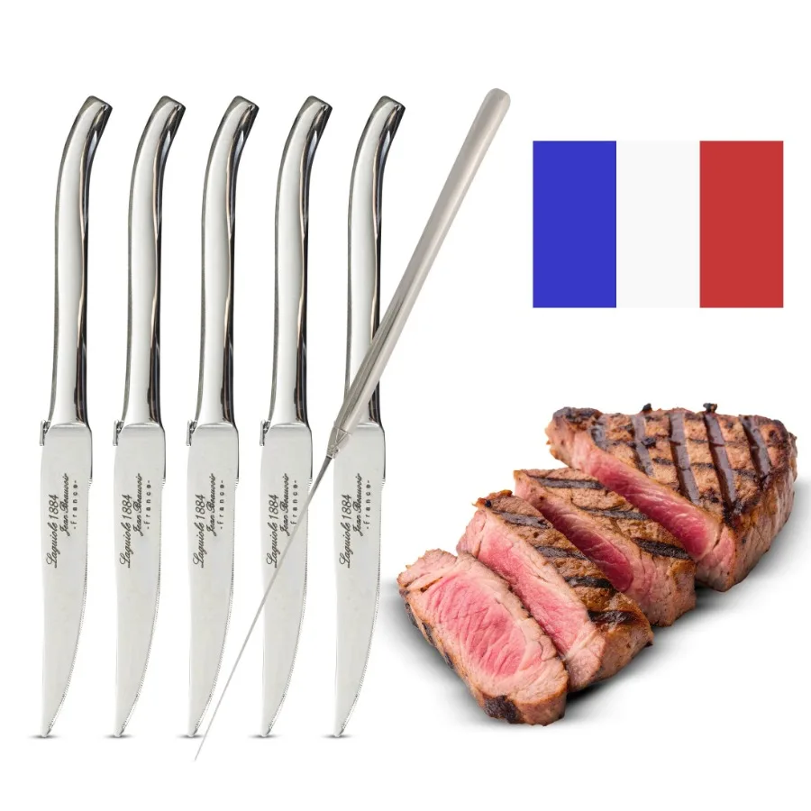Laguiole Stainless Steel Serrated Steak Knives Set of 6
Laguiole Stainless Steel Serrated Steak Knives Set of 6