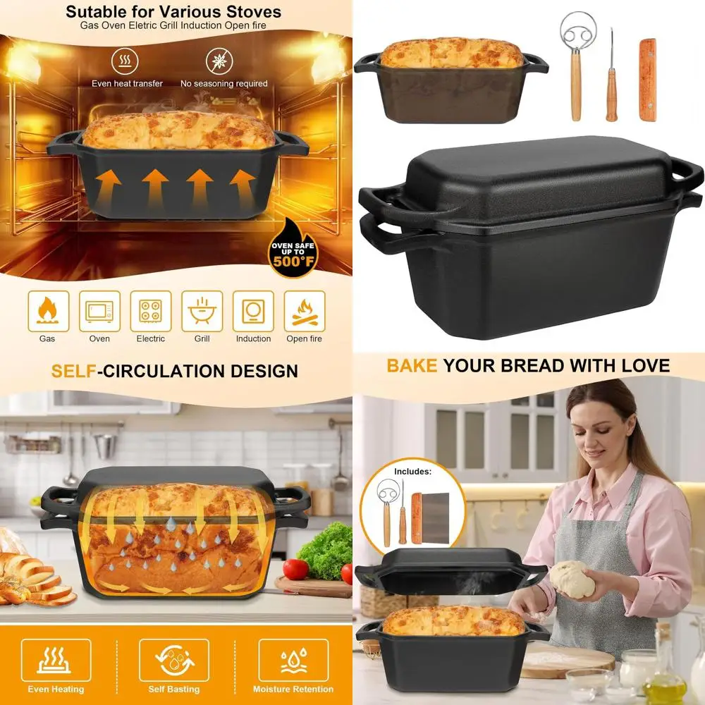 Овальная чугунная сковорода-казан объемом 3,6 кварты с предварительно обработанной поверхностью и крышкой для выпечки хлеба на закваске
Овальная чугунная сковорода-казан объемом 3,6 кварты с предварительно обработанной поверхностью и крышкой для выпечки хлеба на закваске