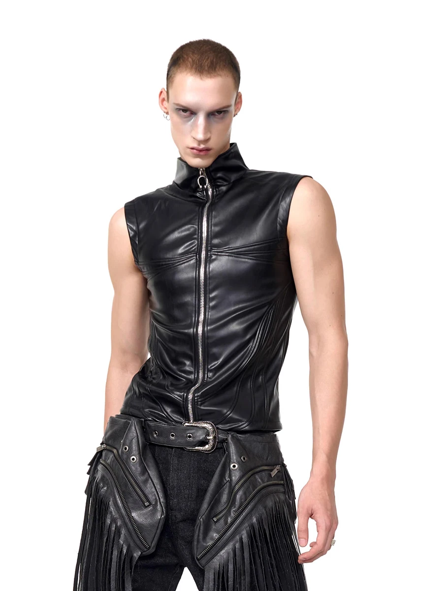 Mauroicardi весна осень короткая приталенная эластичная черная кожа без рукавов мужская с воротником-стойкой роскошная дизайнерская одежда на молнии кожаный жилет куртка кожаная мужская
Mauroicardi весна осень короткая приталенная эластичная черная кожа без рукавов мужская с воротником-стойкой роскошная дизайнерская одежда на молнии кожаный жилет куртка кожаная мужская