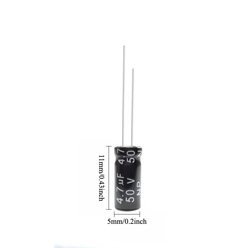 200pcs 50V 4.7uF Non Polar NP Electrolytic Capacitor Bi Polar 5x11mm for Audio Crossover
200pcs 50V 4.7uF Non Polar NP Electrolytic Capacitor Bi Polar 5x11mm for Audio Crossover