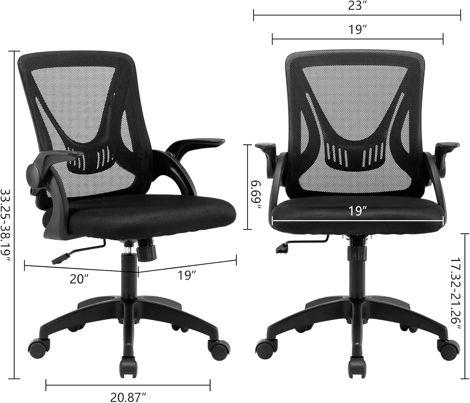 Modern-Depo Ergonomic Office Chair Swivel Computer Desk Chair With Flip-Up Armrests, Height Adjustable Mesh Chair With Lumbar
Modern-Depo Ergonomic Office Chair Swivel Computer Desk Chair With Flip-Up Armrests, Height Adjustable Mesh Chair With Lumbar