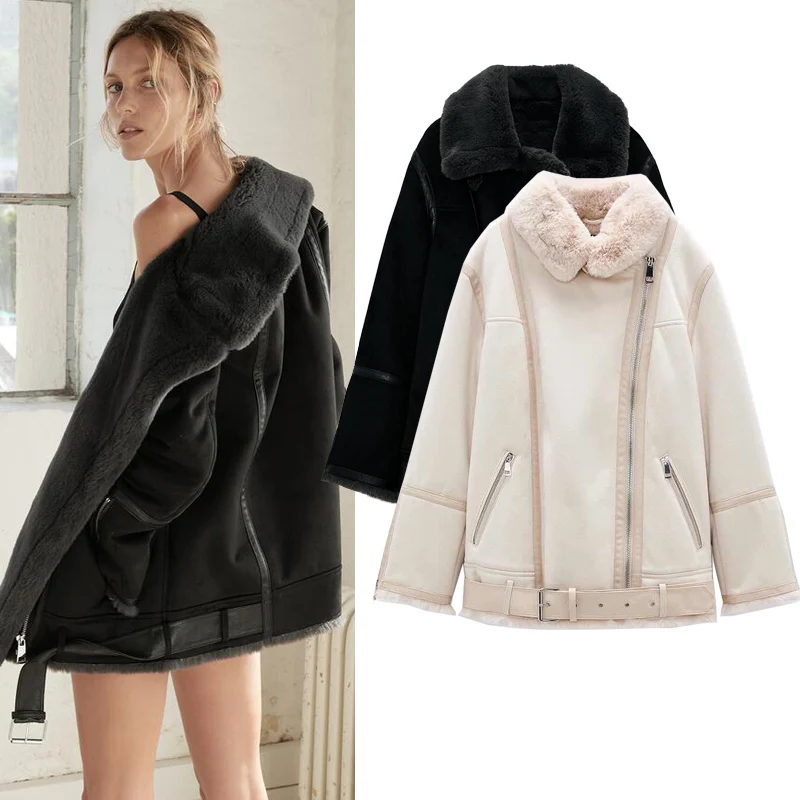 Winter Thiened Warm Lamb Fur Jaet Motorcycle Sle Polyester Material Collar Zipper Closure Long Sve Regular Length
Winter Thiened Warm Lamb Fur Jaet Motorcycle Sle Polyester Material Collar Zipper Closure Long Sve Regular Length