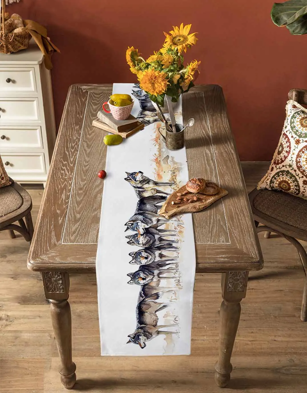 Watercolor Wolf Animal Table Runner Dining Table Decoration for Home Party Indoor
Watercolor Wolf Animal Table Runner Dining Table Decoration for Home Party Indoor