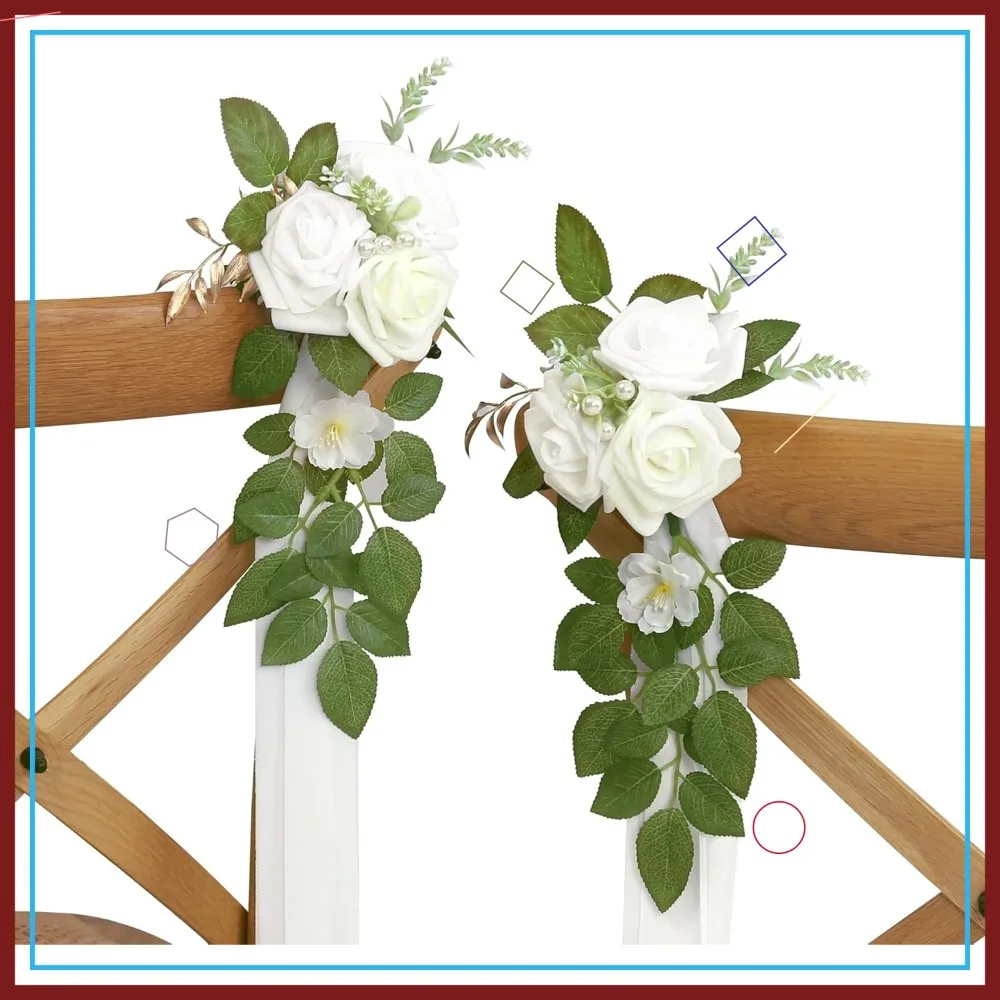 White Wedding Aisle Decorations for Church, Pew & Chair Decor Set of 10
White Wedding Aisle Decorations for Church, Pew & Chair Decor Set of 10