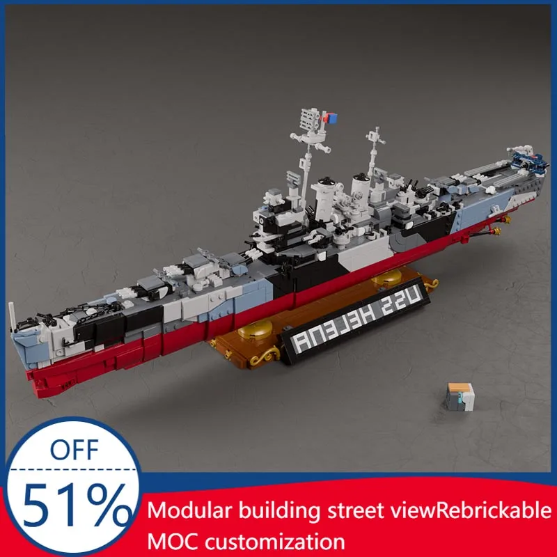 1965PCS Military MOC 1:300 Scale USS Helena Brooklyn Class Light Cruiser Model Creative Idea Warship AssemblyToy Gift Blocks
1965PCS Military MOC 1:300 Scale USS Helena Brooklyn Class Light Cruiser Model Creative Idea Warship AssemblyToy Gift Blocks