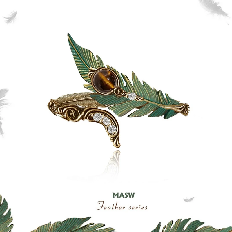 MASW Original Design Vintage Temperament Peacock feathers Ring For Women Female Gifts Fashion Jewelry Popular Accessories
MASW Original Design Vintage Temperament Peacock feathers Ring For Women Female Gifts Fashion Jewelry Popular Accessories