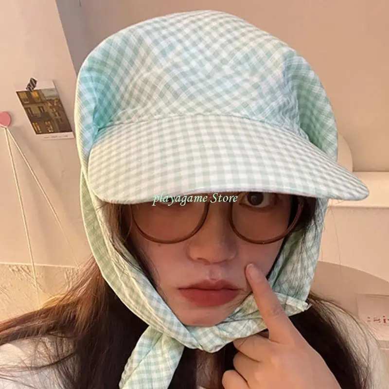 Y88A Бейсбольная шляпа-тюрбан с завязками для женщин с решетчатым узором, шляпа от солнца для путешествий и рыбалки
Y88A Бейсбольная шляпа-тюрбан с завязками для женщин с решетчатым узором, шляпа от солнца для путешествий и рыбалки