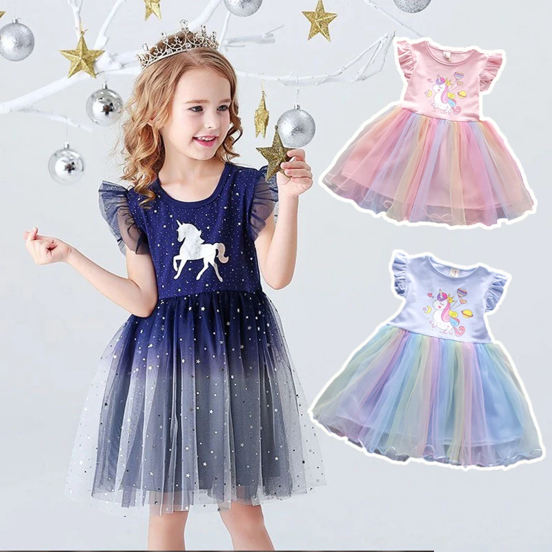 Girls Clothes 2025 New Summer Princess Dresses Flying Sleeve Kids Dress Tutu Unicorn Party Girls Dresses Children Clothing 2-8Y
Girls Clothes 2025 New Summer Princess Dresses Flying Sleeve Kids Dress Tutu Unicorn Party Girls Dresses Children Clothing 2-8Y