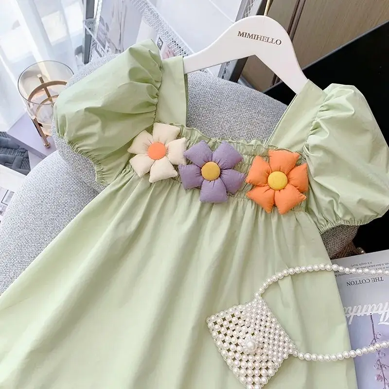 2024 New Summer Girl Dress Fashionable Sweet Princess Dress Baby Cute Square Neck Flower Dress
2024 New Summer Girl Dress Fashionable Sweet Princess Dress Baby Cute Square Neck Flower Dress