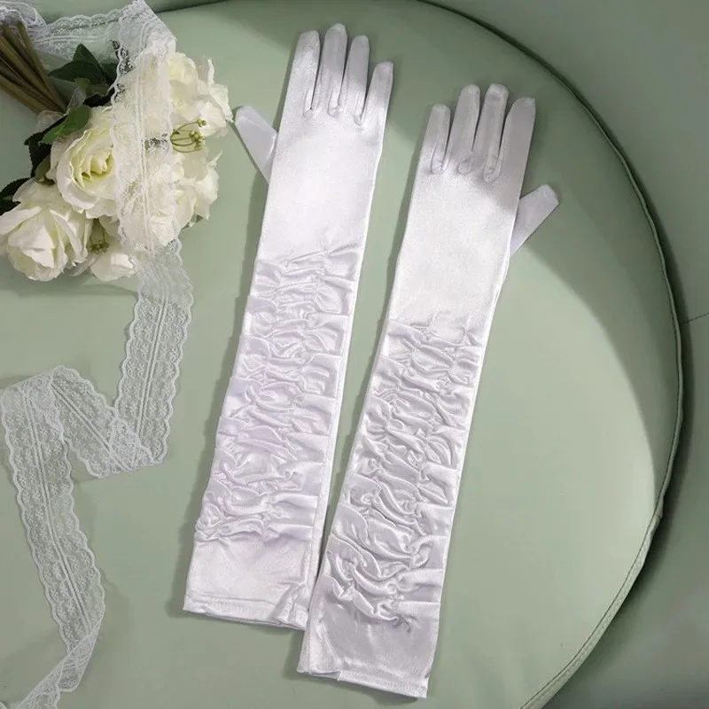 Women Gloves 50cm Mid-Length Style Rushing Evening Party Elastic Satin Silk Gloves Marry Bride Photography Cosplay SL051
Women Gloves 50cm Mid-Length Style Rushing Evening Party Elastic Satin Silk Gloves Marry Bride Photography Cosplay SL051