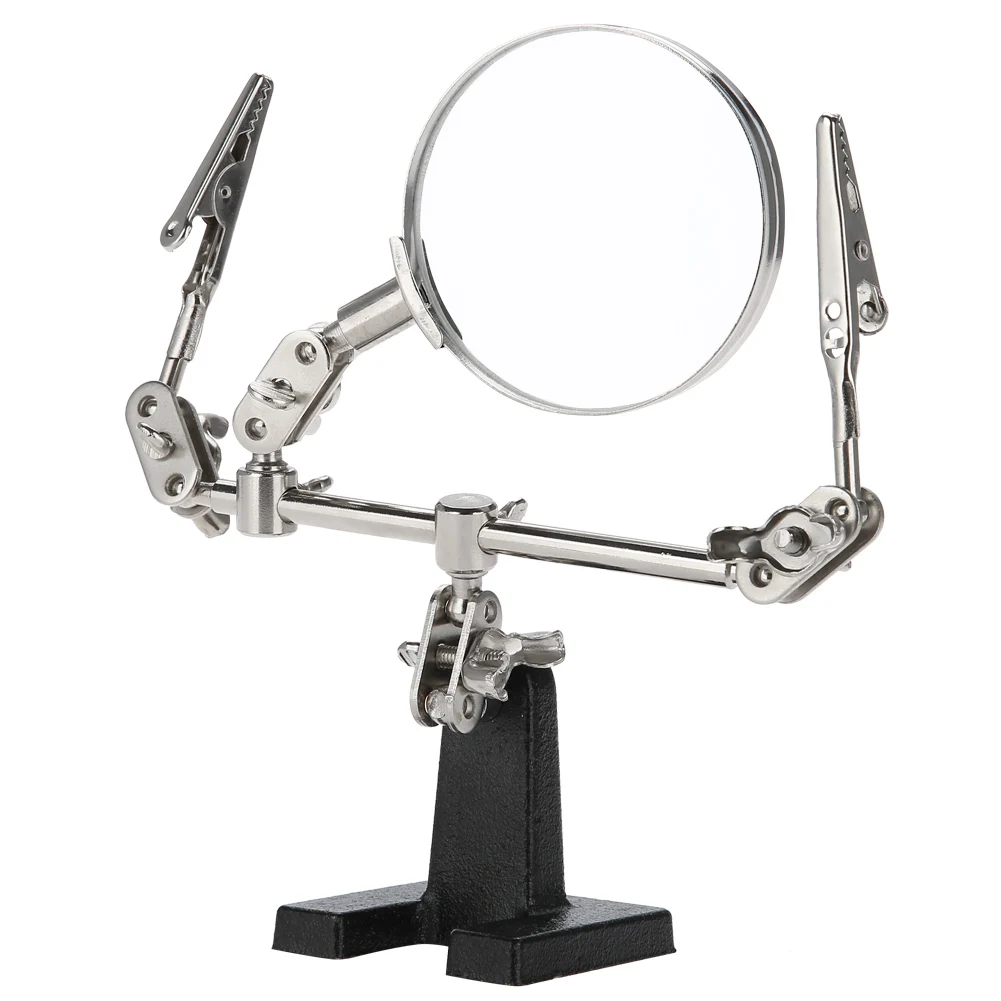 3rd Hand Helping Tool 5X Magnifying Glass Jewelry Accessory Magnifier With 2 Clamps
3rd Hand Helping Tool 5X Magnifying Glass Jewelry Accessory Magnifier With 2 Clamps