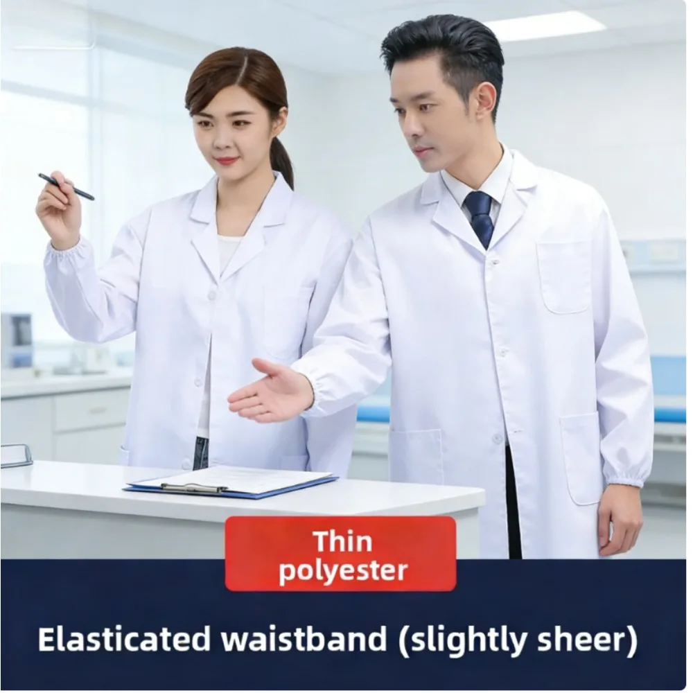 Unisex Long Sleeve Lab Coat for Students Doctors Nurses Chemistry Pharmacy Workwear
Unisex Long Sleeve Lab Coat for Students Doctors Nurses Chemistry Pharmacy Workwear