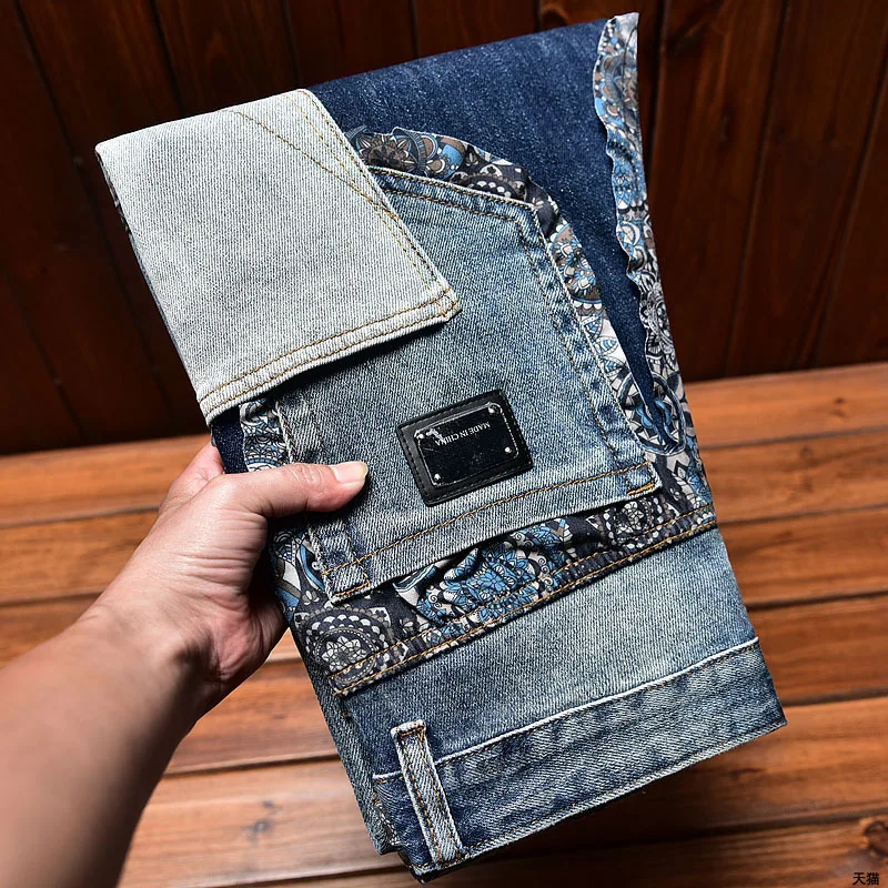Vintage jeans men's slim fit skinny pants ripped print contrast color elastic trend design street cool men's pants long pants
Vintage jeans men's slim fit skinny pants ripped print contrast color elastic trend design street cool men's pants long pants