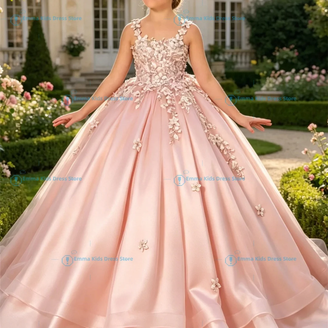Custom Pink Puffed Dress for Girls Flower Girl Dress 3D Floral Appliqué Sleeveless Children's Wedding First Communion Party Dres
Custom Pink Puffed Dress for Girls Flower Girl Dress 3D Floral Appliqué Sleeveless Children's Wedding First Communion Party Dres