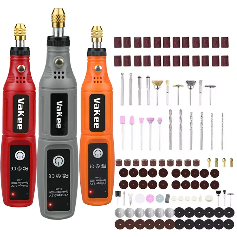 Vakee 16000RPM Rotary Tool, 3.7V USB Rechargeable Mini Grinder Pen, Portable Electric Tool for DIY Craft, Jewelry Makin
Vakee 16000RPM Rotary Tool, 3.7V USB Rechargeable Mini Grinder Pen, Portable Electric Tool for DIY Craft, Jewelry Makin