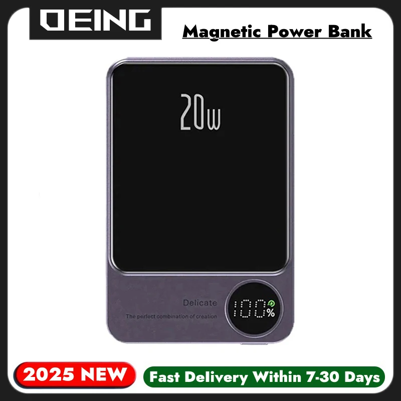 10000mAh Magnetic Wireless Power Bank PD20W Fast Charging Portable External Battery For Magsafe iPhone Xiaomi Samsung Powerbank
10000mAh Magnetic Wireless Power Bank PD20W Fast Charging Portable External Battery For Magsafe iPhone Xiaomi Samsung Powerbank