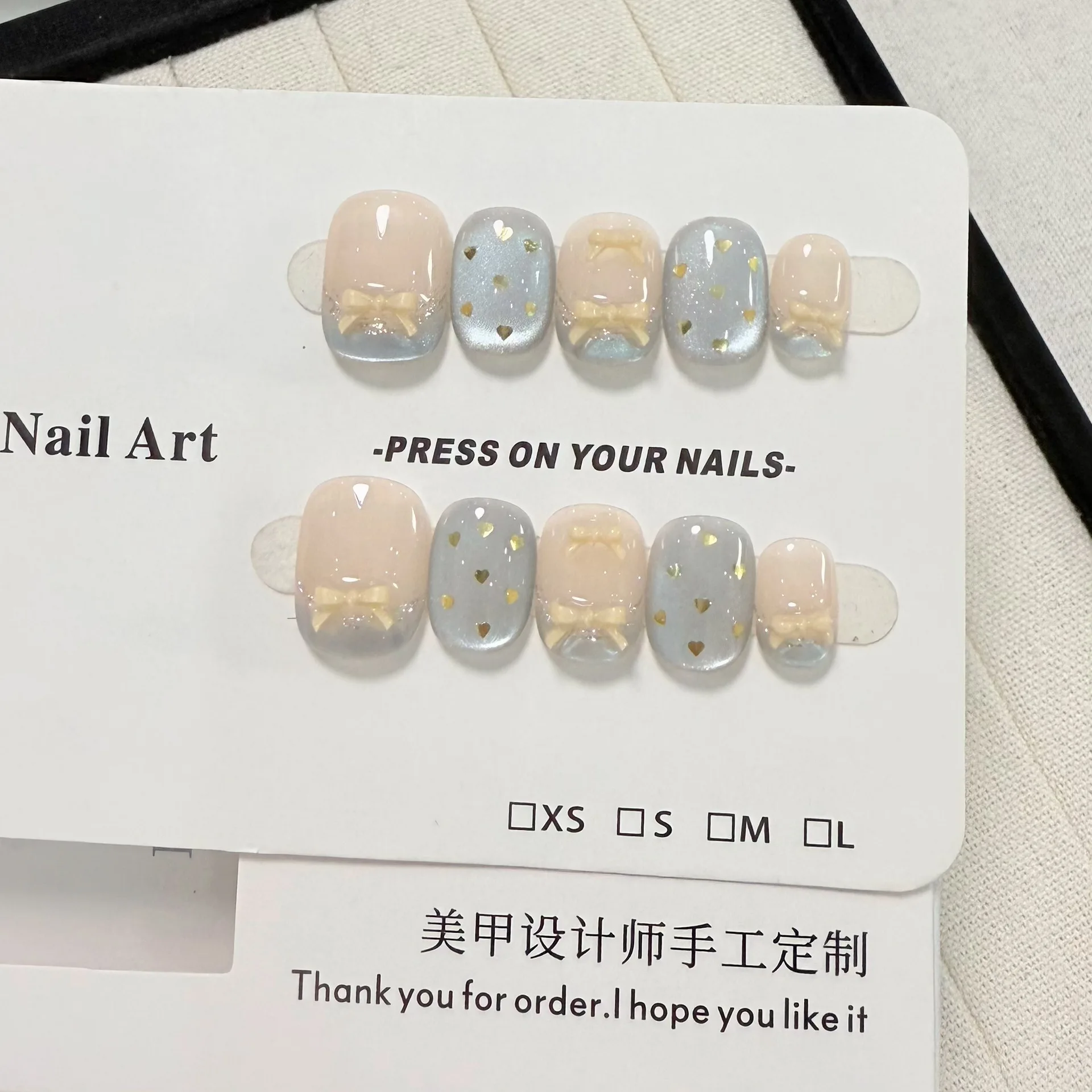 10Pcs Blue Brown Cat's Eye False Nails Short Round Head Handmade Press on Fake Nails Bow Heart Star Reusable Full Cover Nail Tip
10Pcs Blue Brown Cat's Eye False Nails Short Round Head Handmade Press on Fake Nails Bow Heart Star Reusable Full Cover Nail Tip