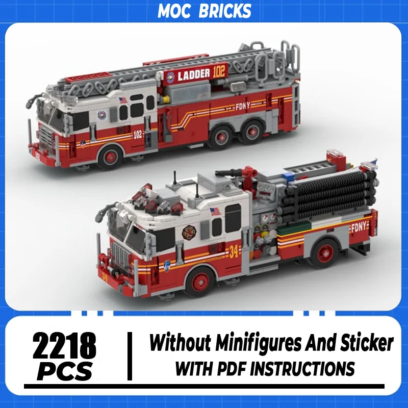 Vehicle Model Moc Building Bricks Ladder 102 Engine Fire Truck 34 Model Building Technology Modular Block DIY Toy Holiday Gifts
Vehicle Model Moc Building Bricks Ladder 102 Engine Fire Truck 34 Model Building Technology Modular Block DIY Toy Holiday Gifts