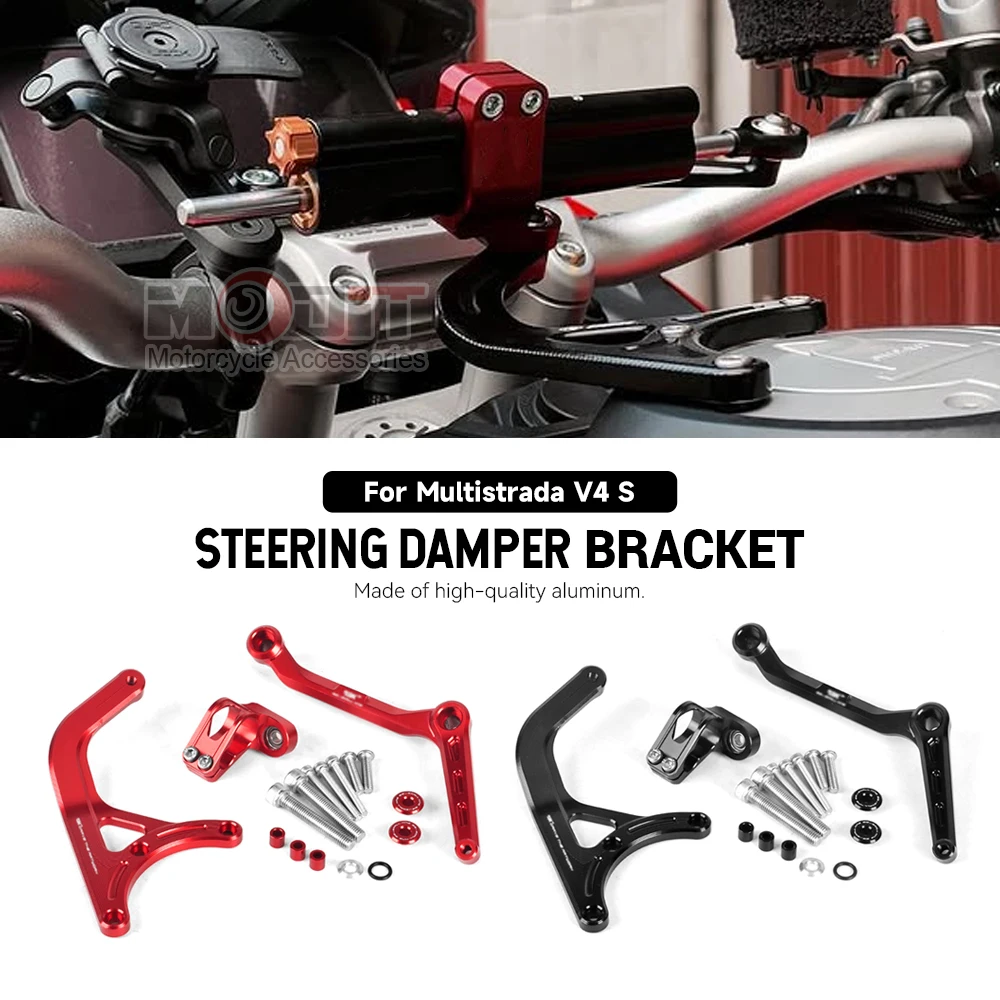 For Ducati Multistrada V4 S Pikes Peak RS 2021-2024 New Motorcycle CNC Directional Steering Shock Absorber Bracket Kit
For Ducati Multistrada V4 S Pikes Peak RS 2021-2024 New Motorcycle CNC Directional Steering Shock Absorber Bracket Kit