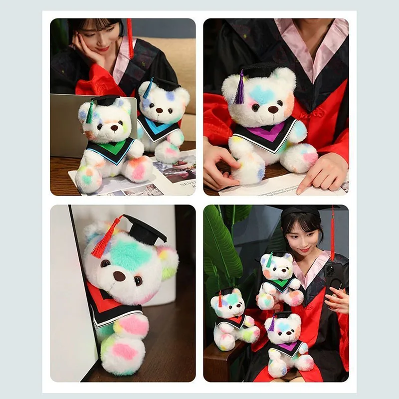 Kawaii Rainbow Graduation Bear Plush Toy Cute Stuffed Animal with Cap and Gown Perfect Graduation Gift for Student and Graduates
Kawaii Rainbow Graduation Bear Plush Toy Cute Stuffed Animal with Cap and Gown Perfect Graduation Gift for Student and Graduates