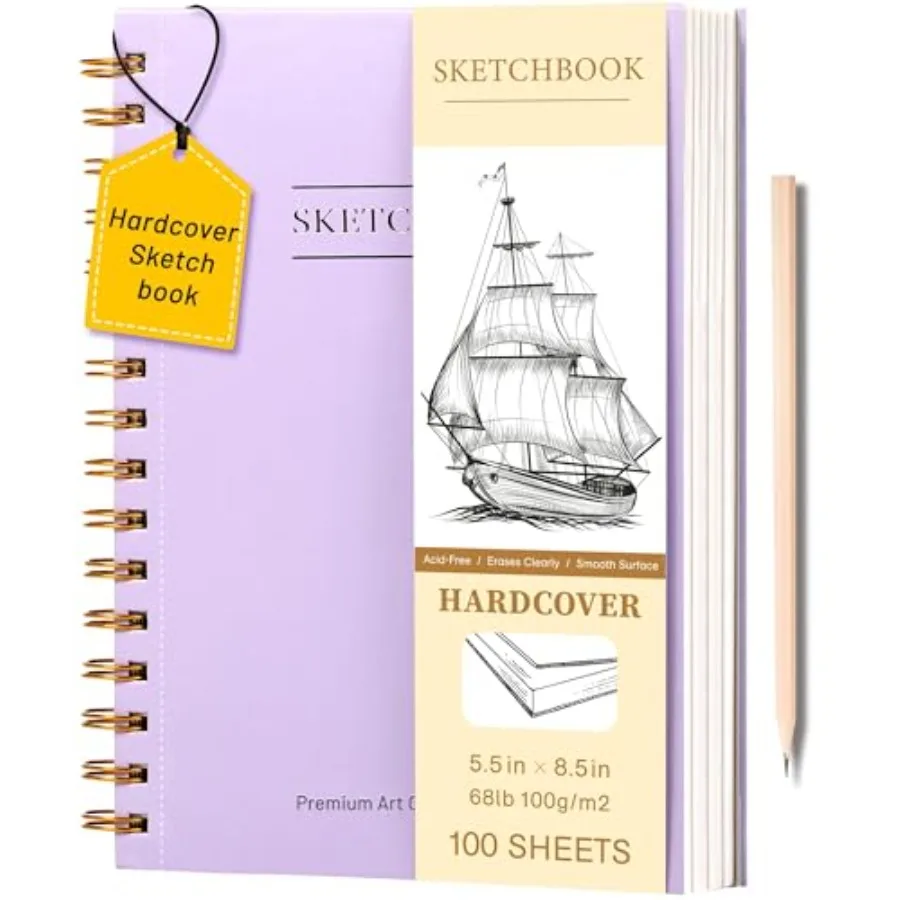 Sketch Book, Small Sketchbook for Drawing, 100 Sheets 68 lb/100gsm Hardcover Spiral Sketch Pad for with Pencil Art Sketchbook D
Sketch Book, Small Sketchbook for Drawing, 100 Sheets 68 lb/100gsm Hardcover Spiral Sketch Pad for with Pencil Art Sketchbook D